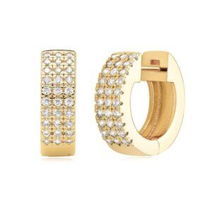 Lightweight cult gaia 14k Gold plated Earrings Elegant Chunky Hoops